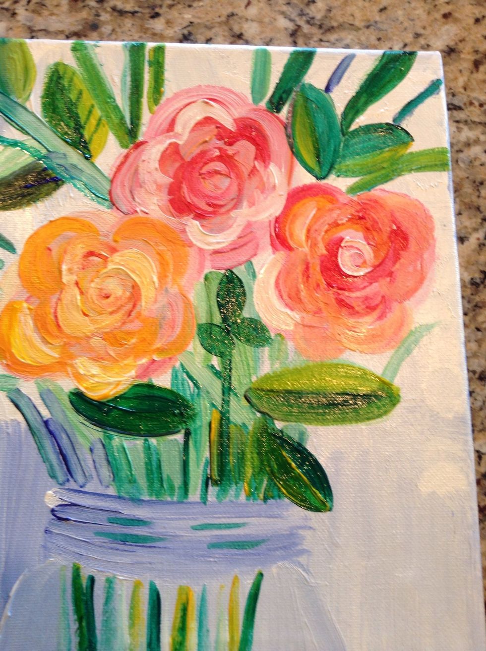 Add dark leaves as you go.