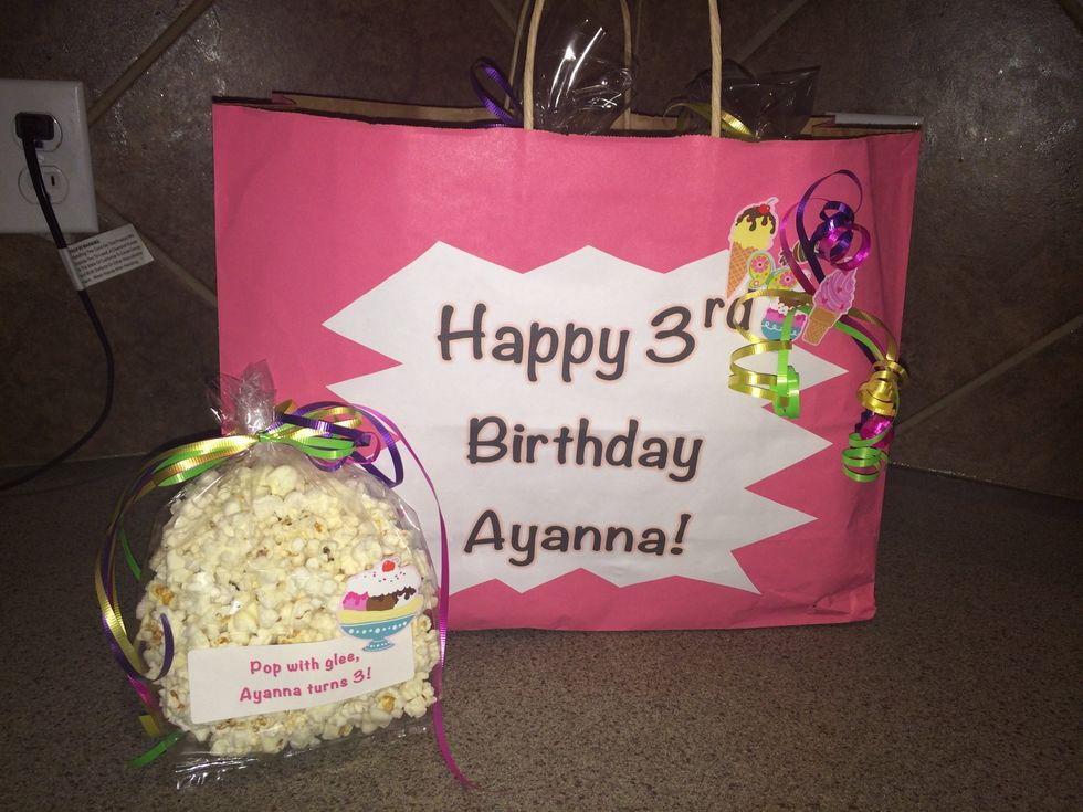 Add decorative ties and voil\u00e0! To take to school I placed in a bag labeled to celebrate.