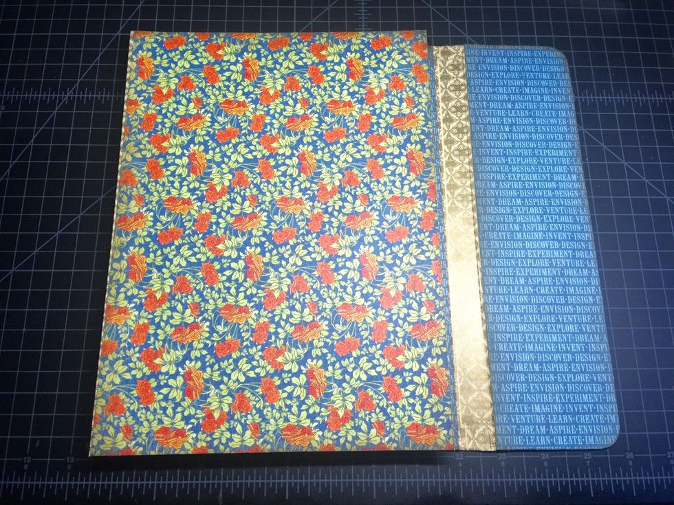 Add design paper to the outside of the cover...
