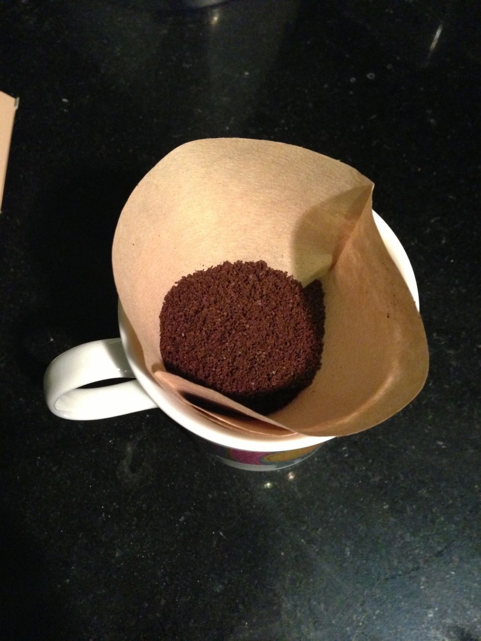 Add Desired amount of ground coffee