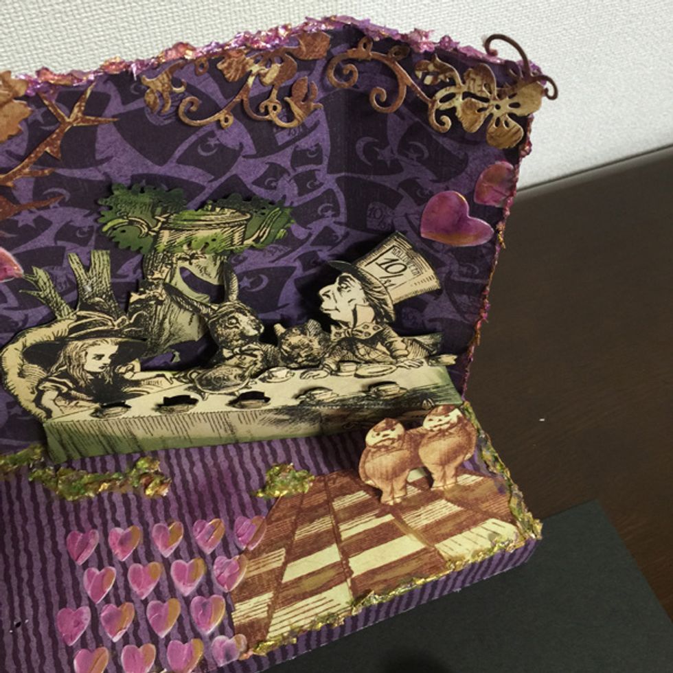 Add Die cut flower and leaves