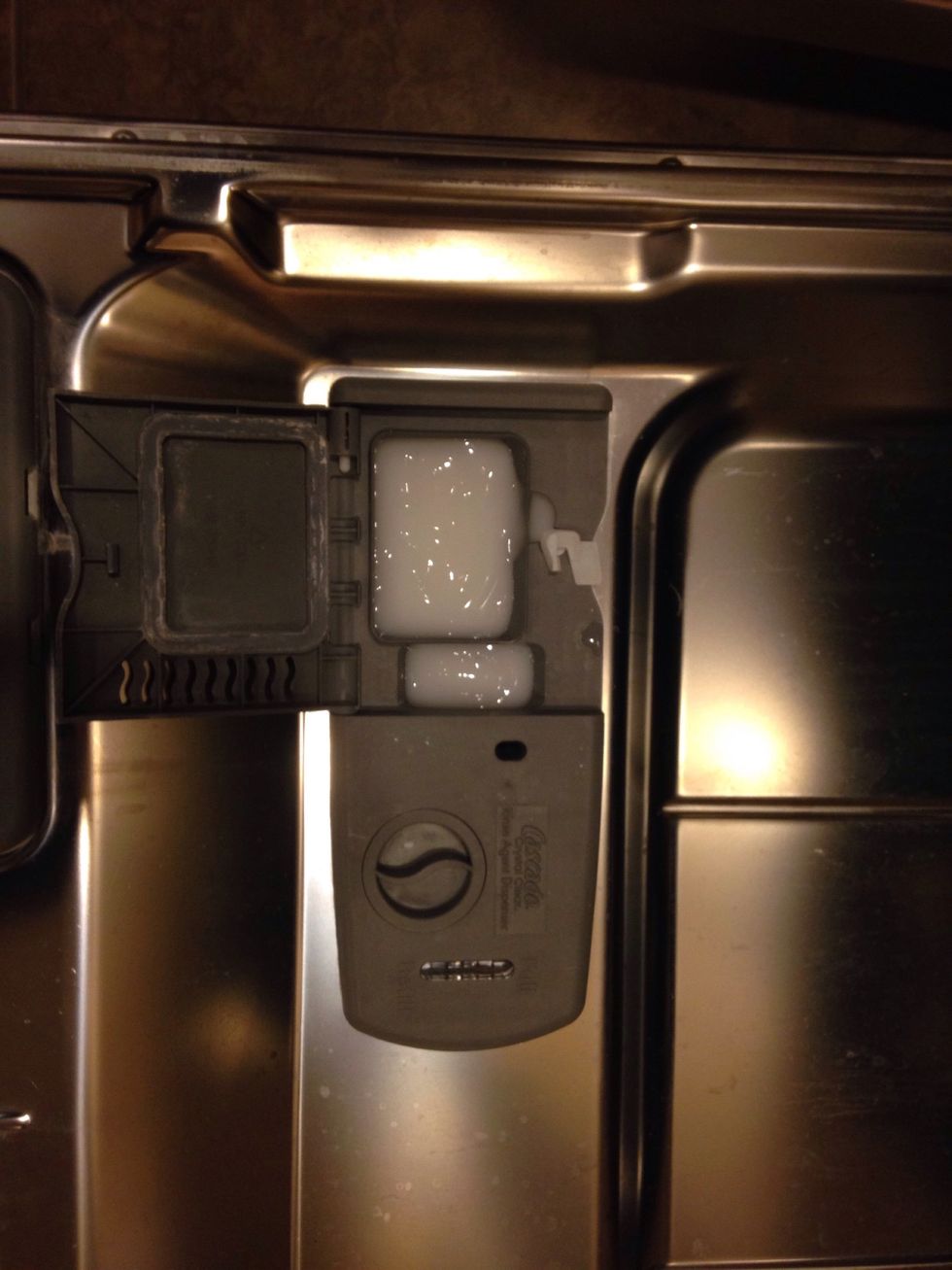 Add dishwasher detergent