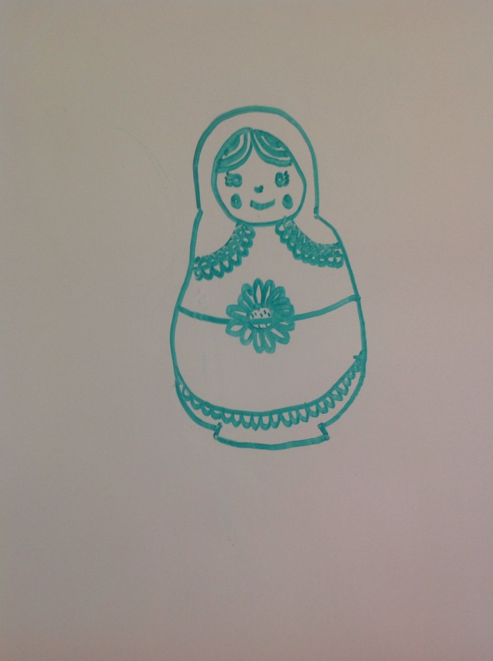 Add dots inside the circle of the flower