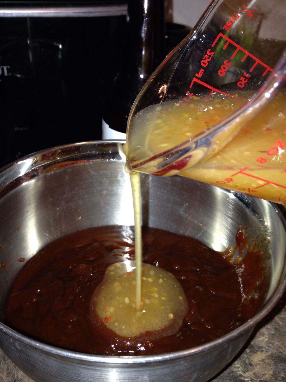 Add dressing to the BBQ.