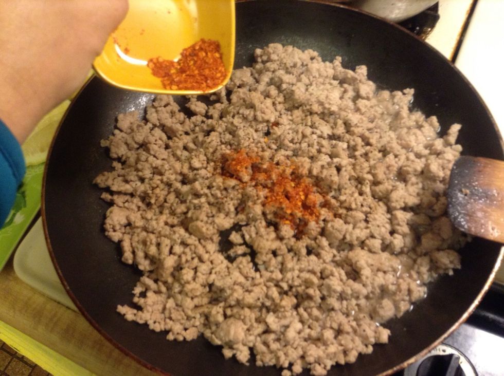 Add dried chili powder.