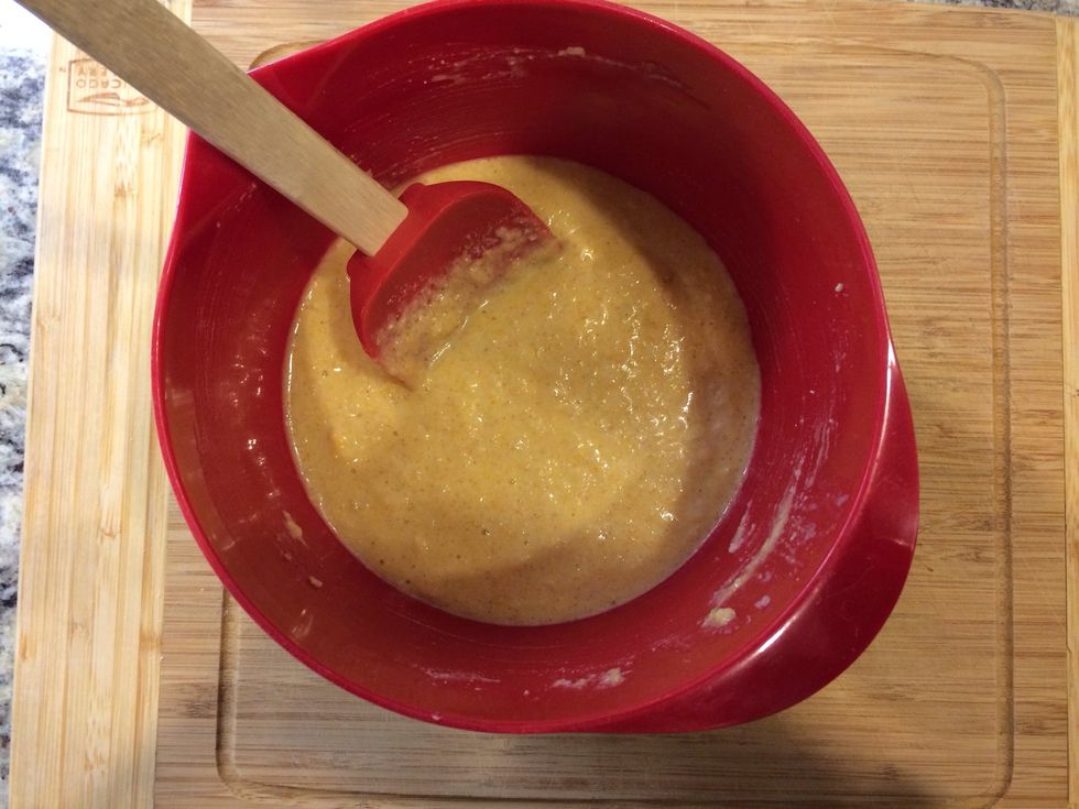 Add dry ingredients and mix together