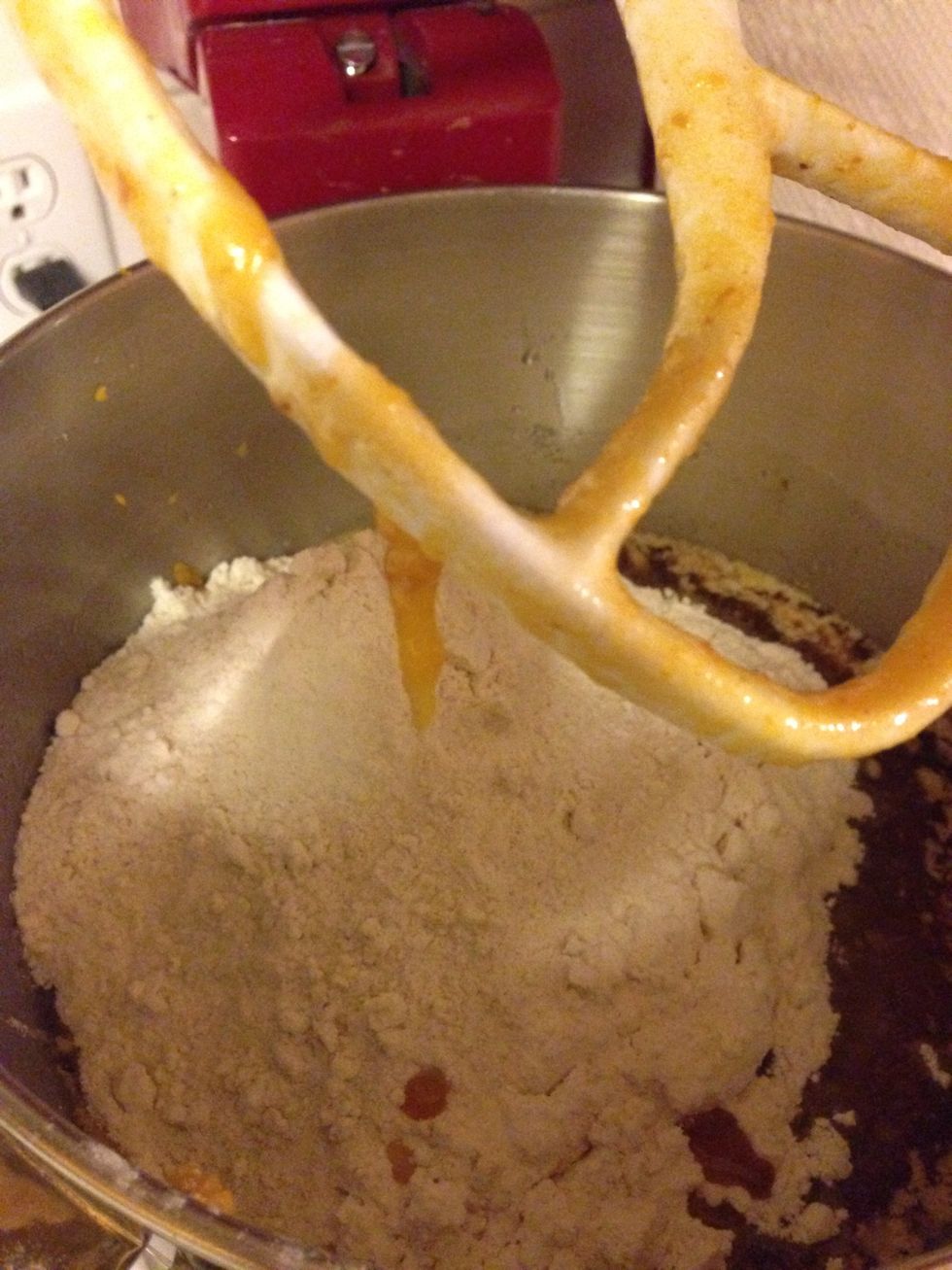 Add dry ingredients and mix