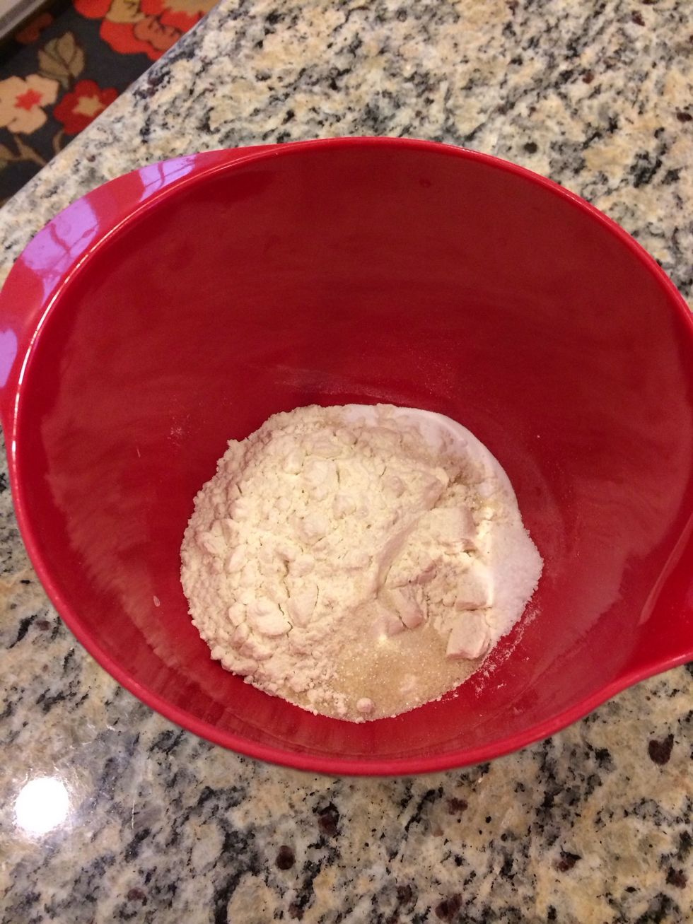 Add dry ingredients into a medium bowl
