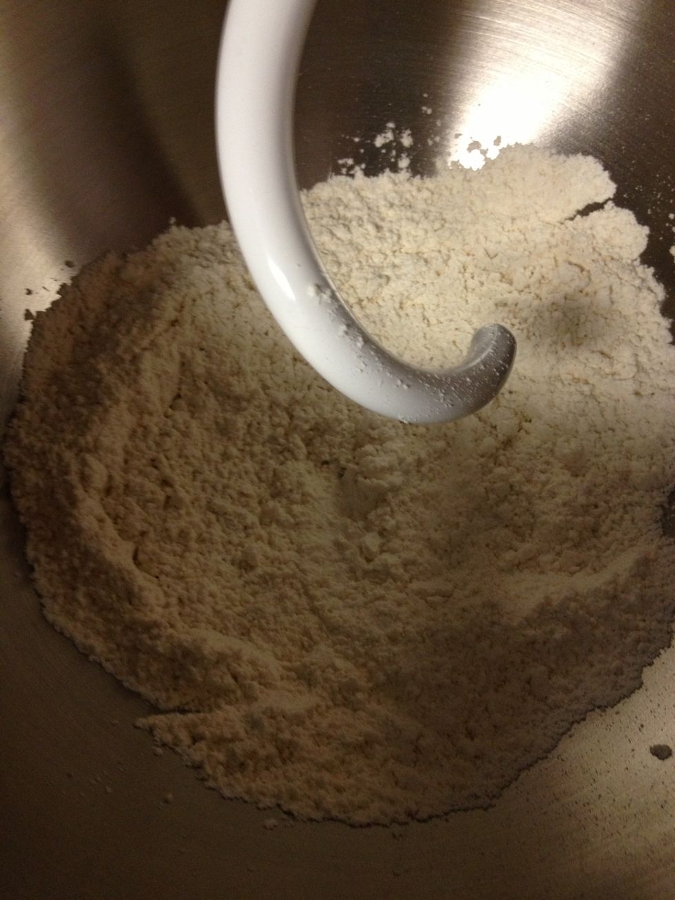 Add dry ingredients to mixer