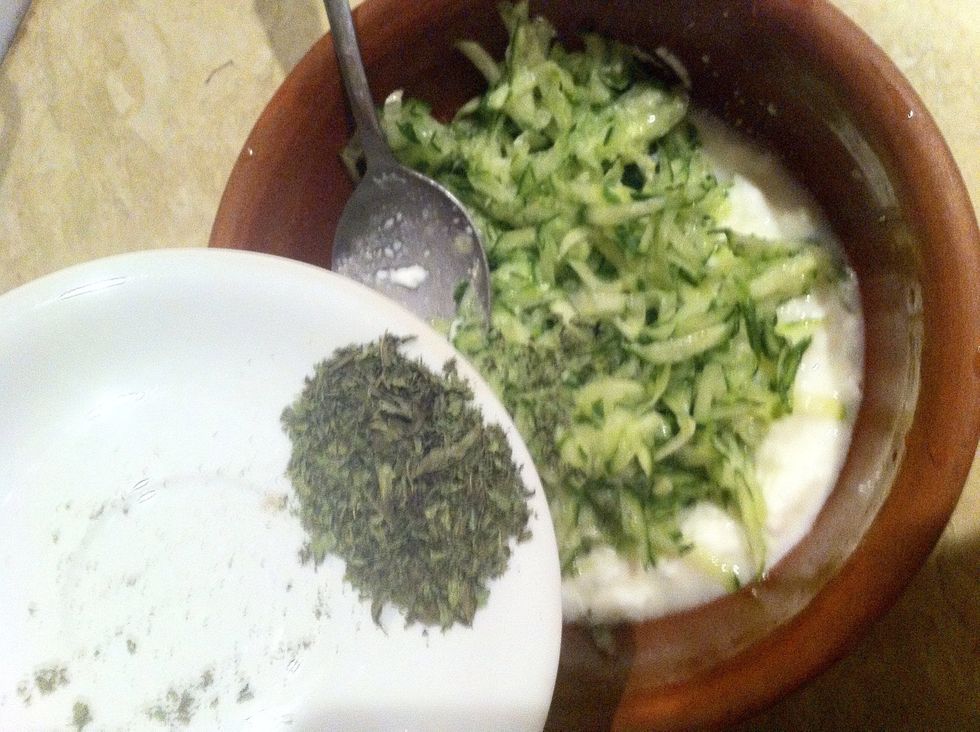 Add dry mint