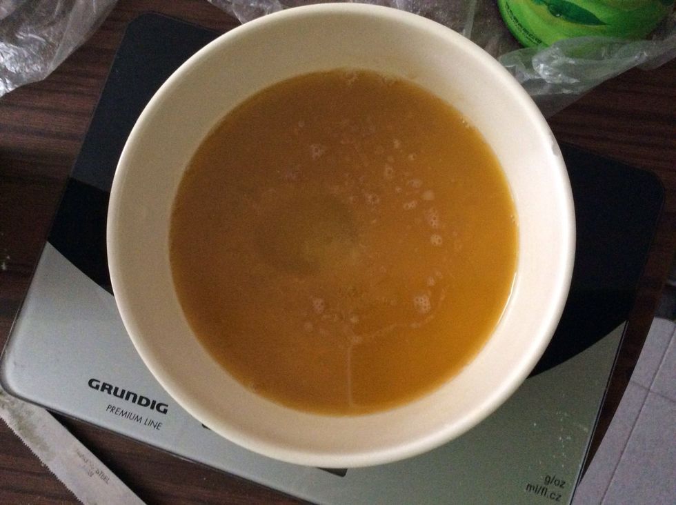 Add egg, milk, sugar, salt into the butter