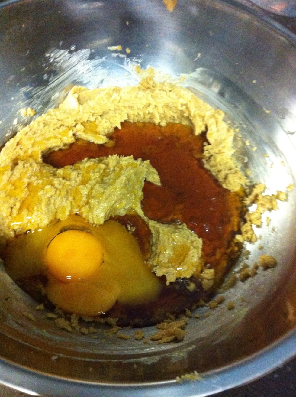 Add egg yolk