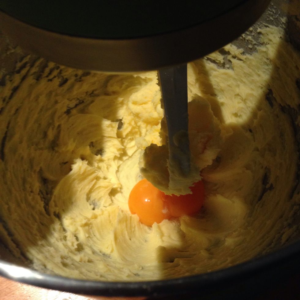 Add egg yolks, one after another while beating