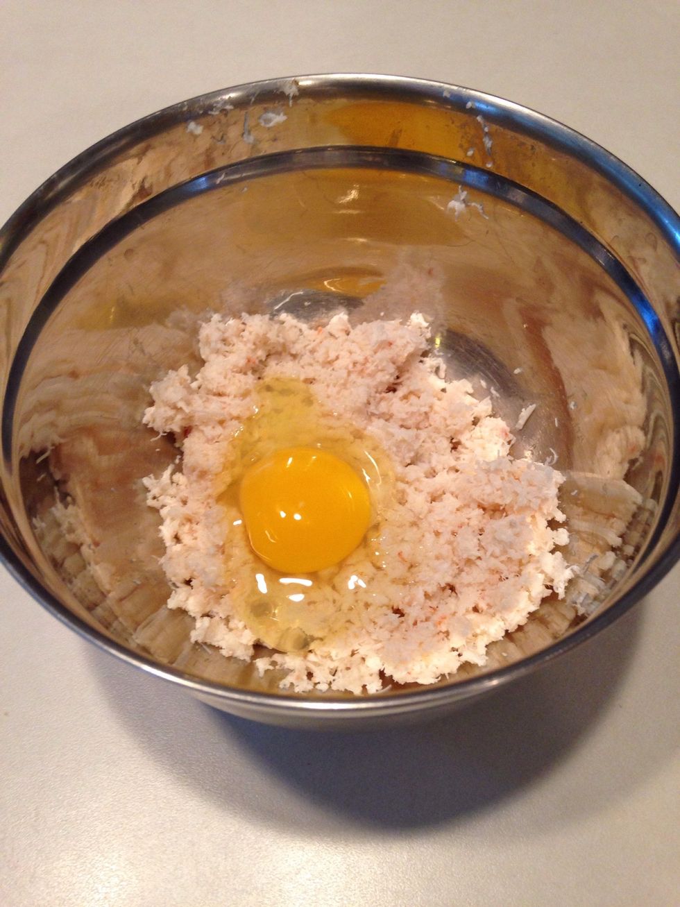 Add egg.