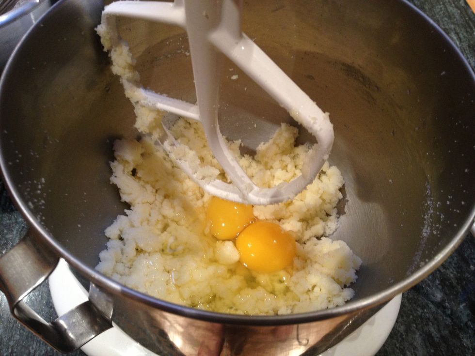 Add eggs and beat until combined well.
