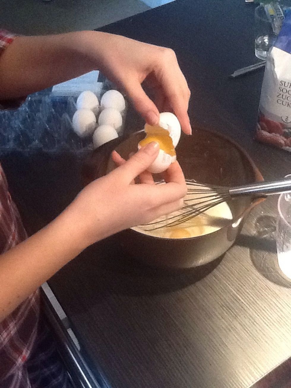 Add eggs and whisk\ud83d\ude0a