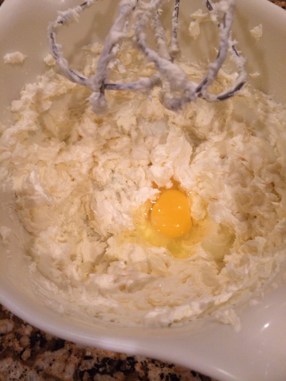 Add eggs one at a time as mixing