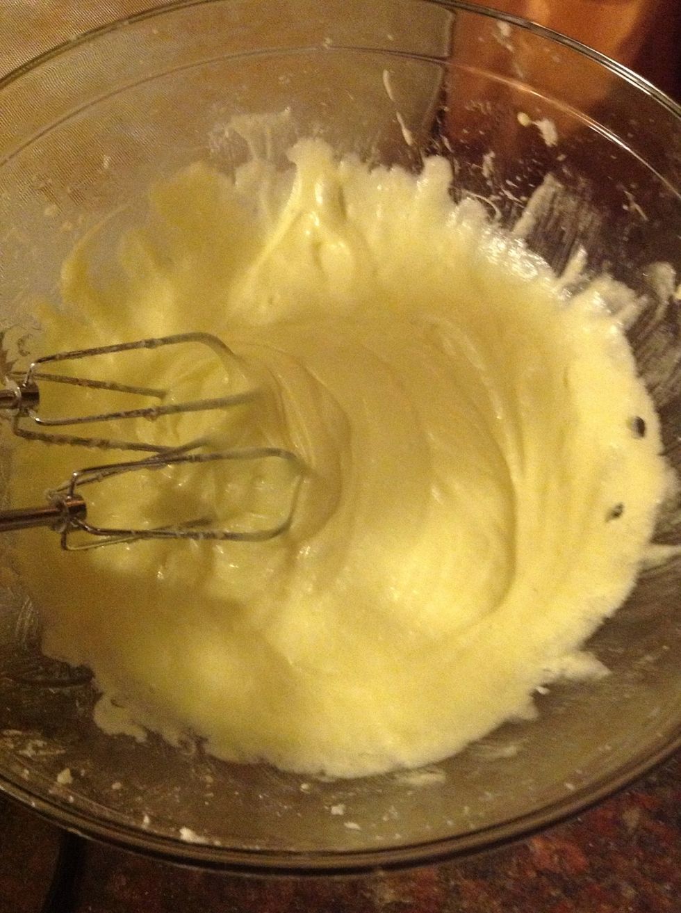 Add eggs, one at a time, beating well after each egg is added.