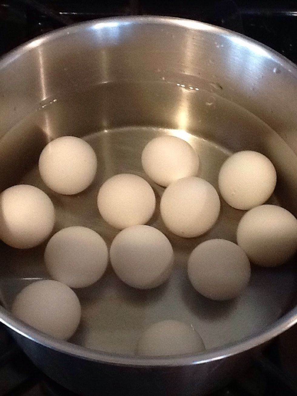 Add eggs to pot