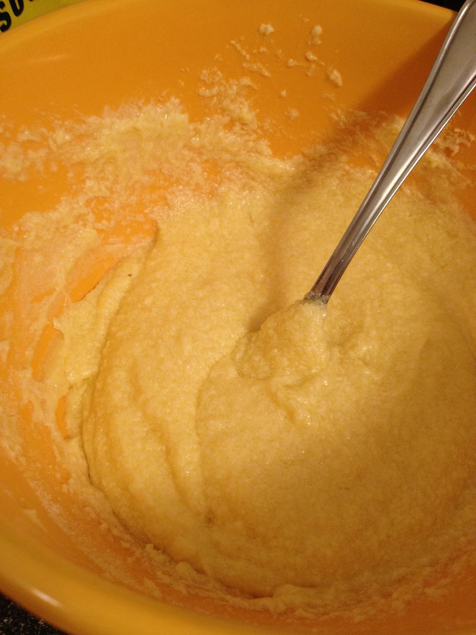 Add eggs! (\ud83d\ude23I forgot to add brown suger to this picture) but just remember cream ALL sugers together! Mix.