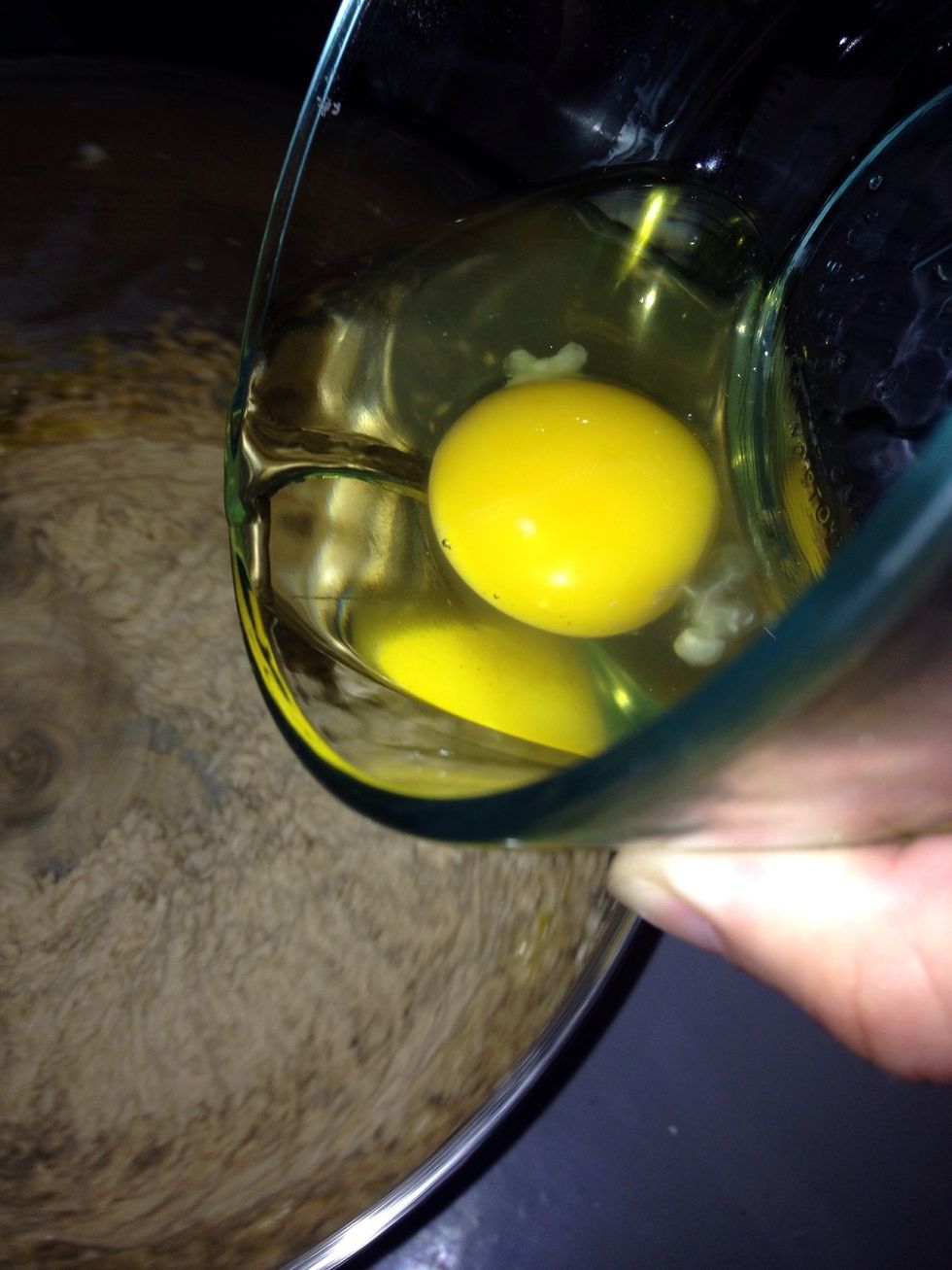 Add eggs.
