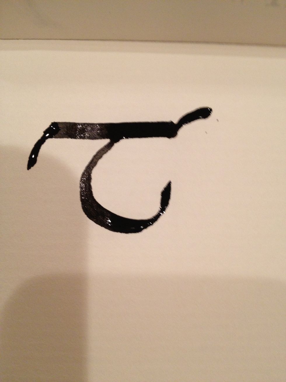 Add embellishment to the top of the T