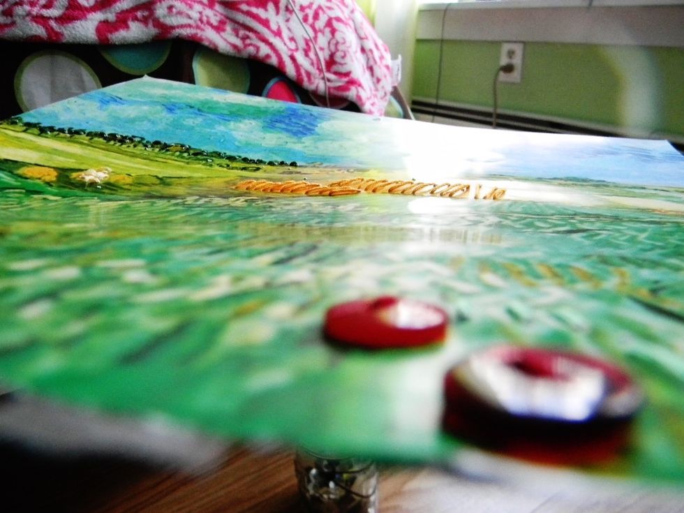 Add embellishments and keep stitching to your heart's desire.