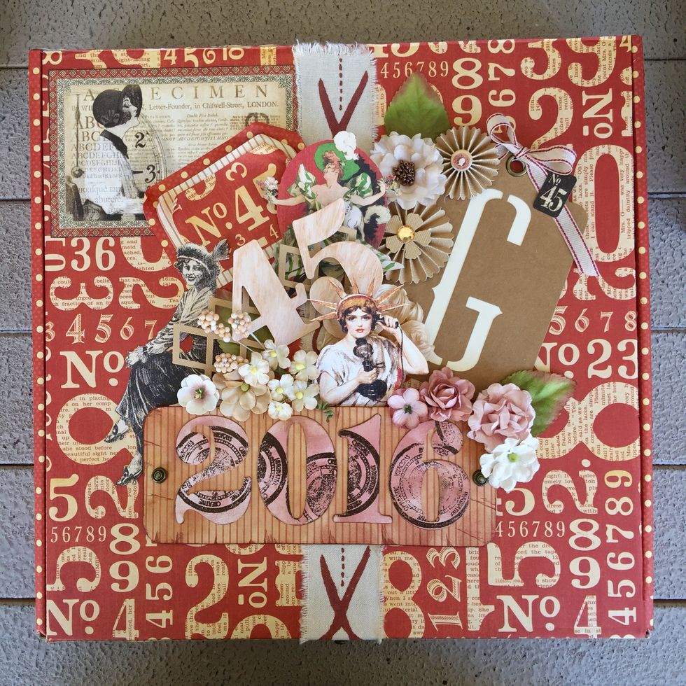 Add embellishments as you like. Fans, brads, flowers, fussy cut pieces, tags ...