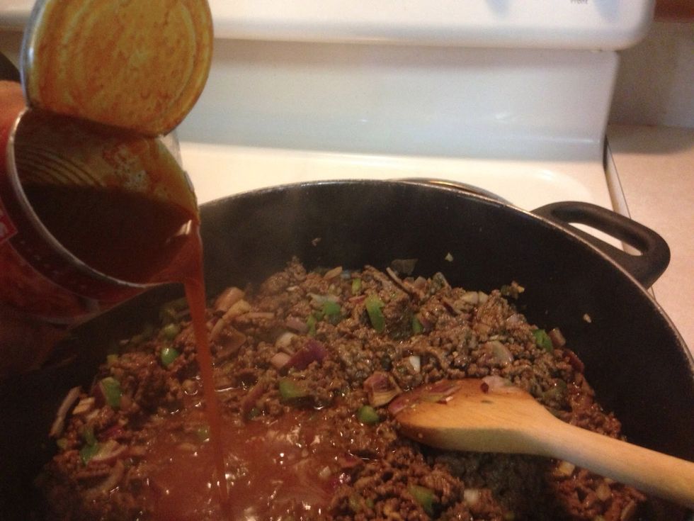 Add enchilada sauce.