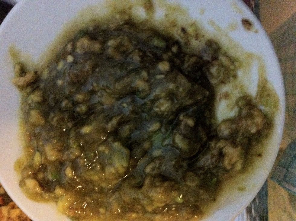 Add enough honey until its kinda sticky yummyumm