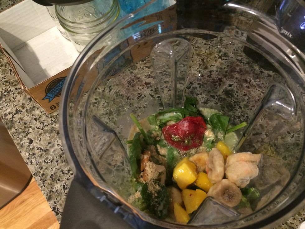 Add enough liquids to cover all the ingredients