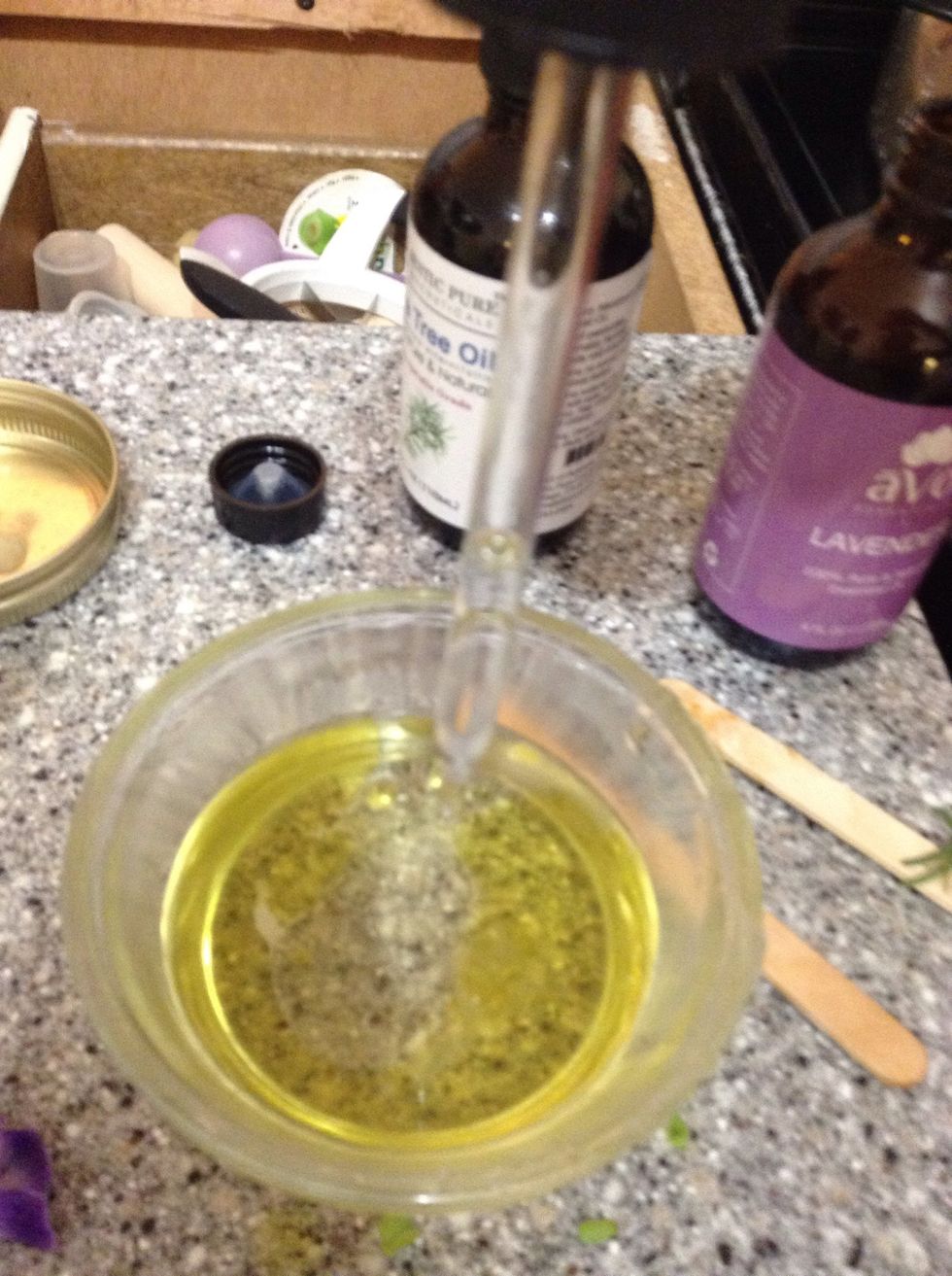 Add essential oil and aloe or coconut oil