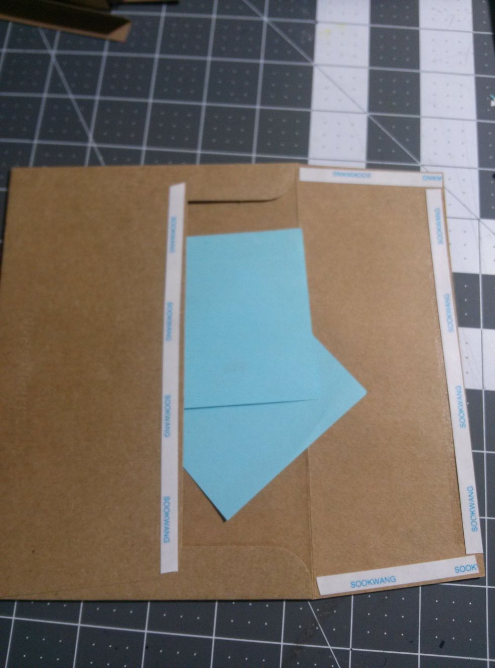 add extra adhesive to the flap piece