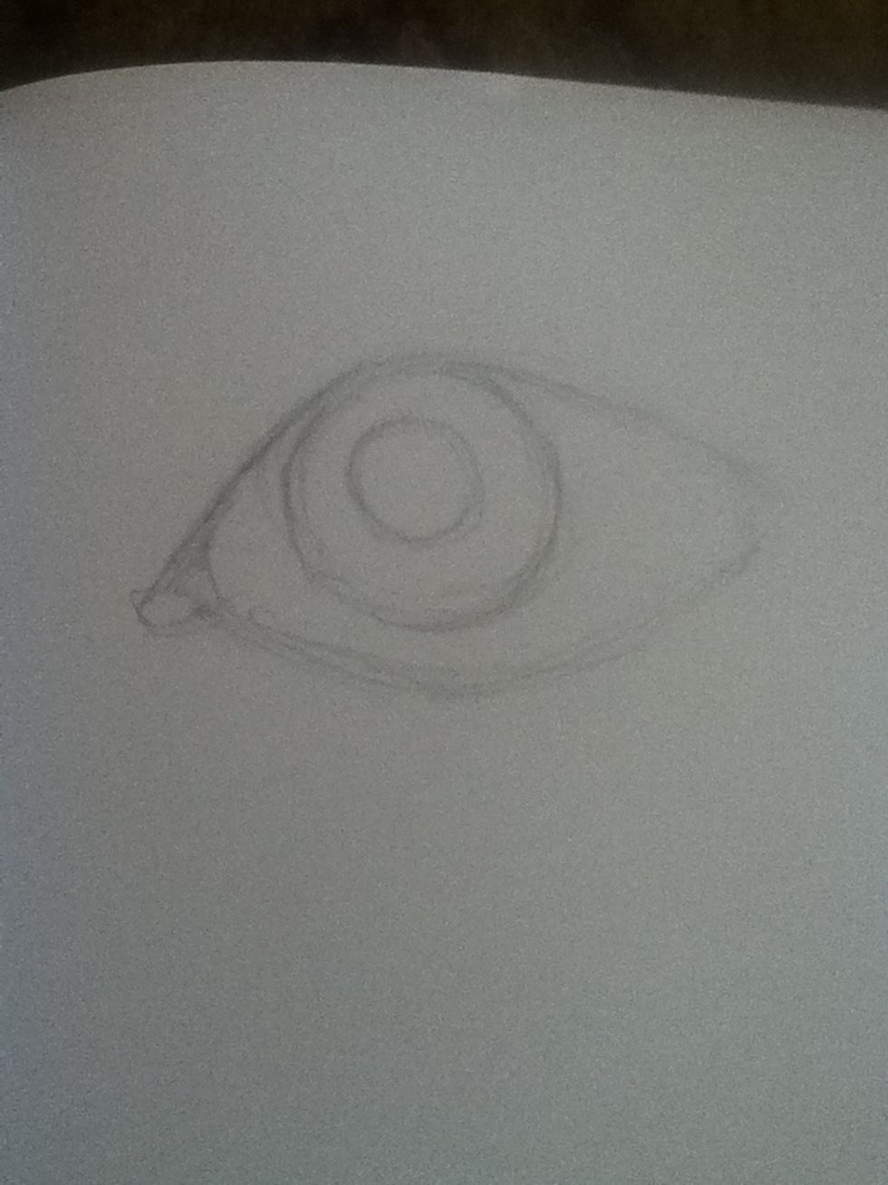 Add eye ball and start to clean up the lines a bit