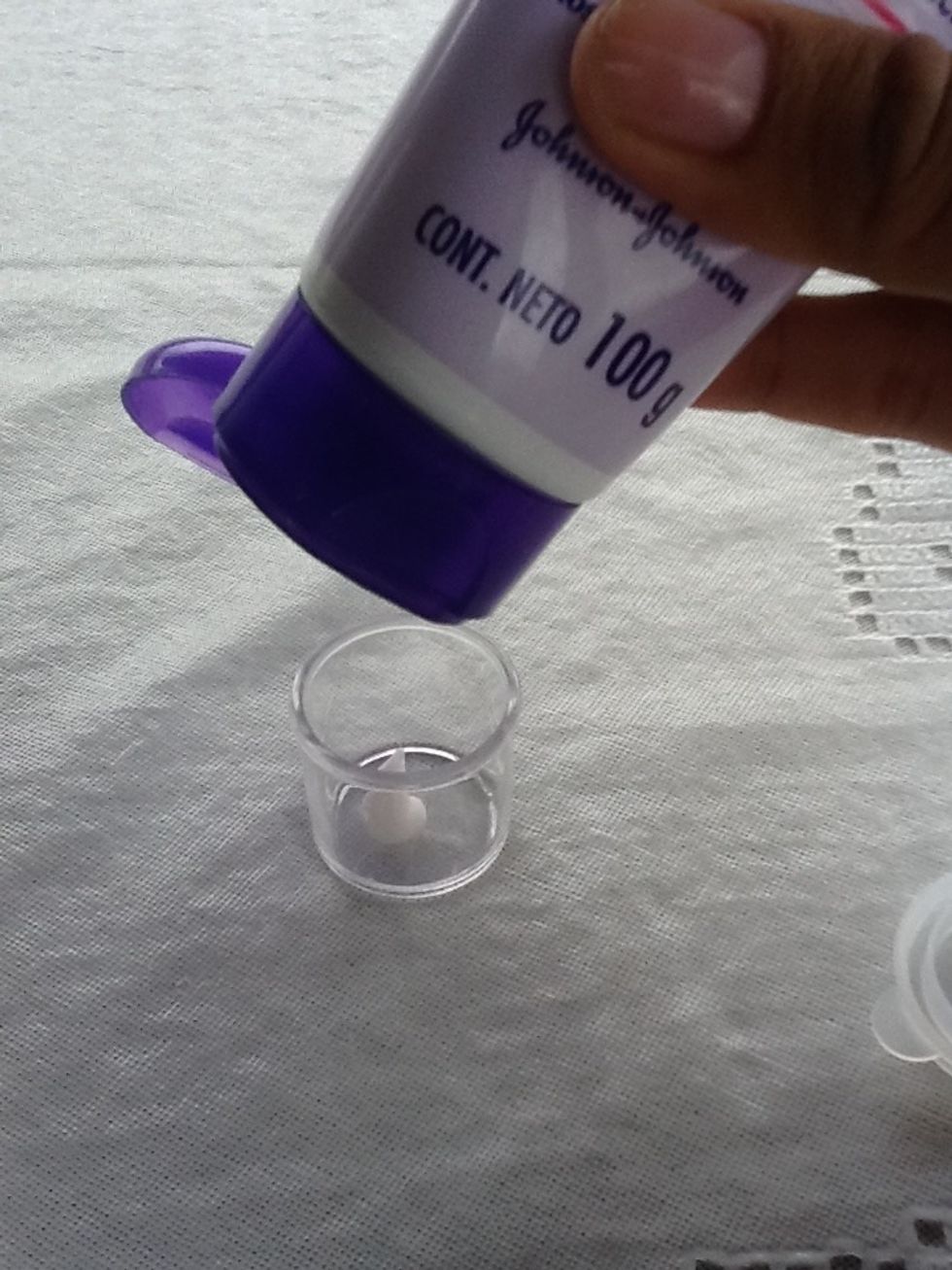 Add face moisturizer. The amount it's up to you. I used the Clean & Clear double action moisturizer. It's non greasy!