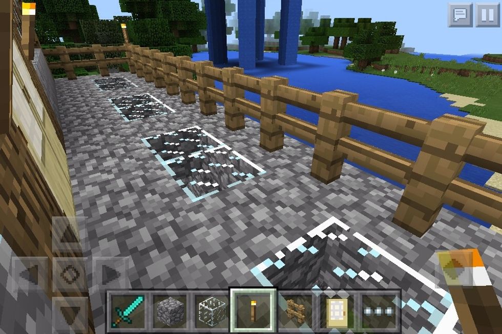 Add fence for the porch area