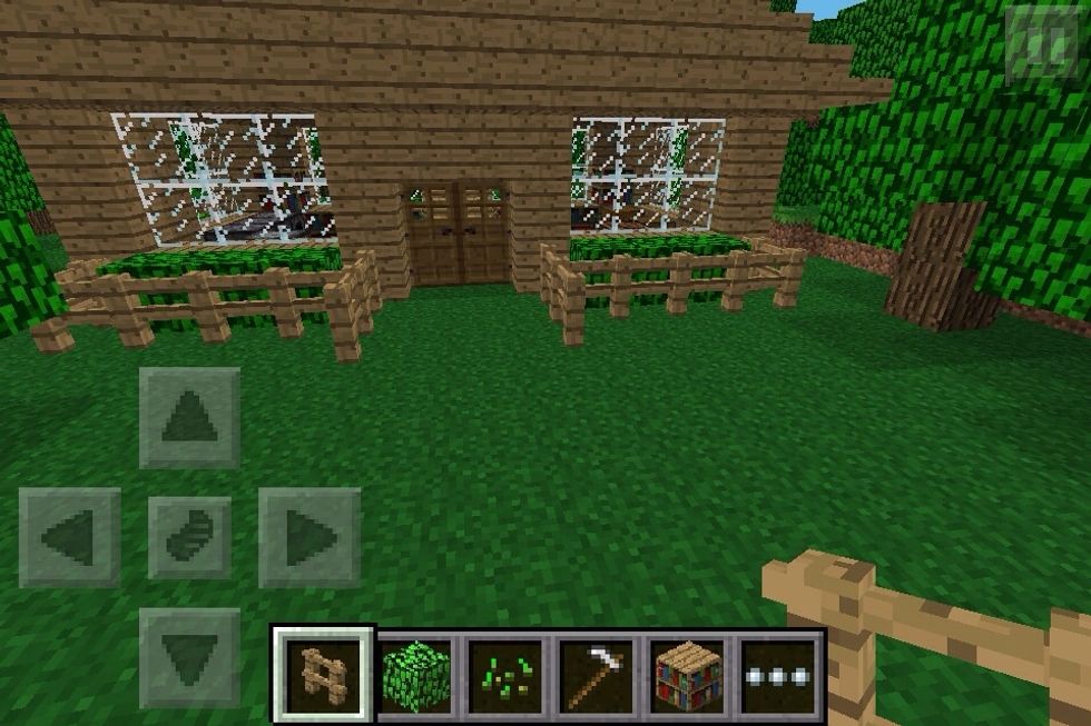 Add fences around it and in front of the house 1 block