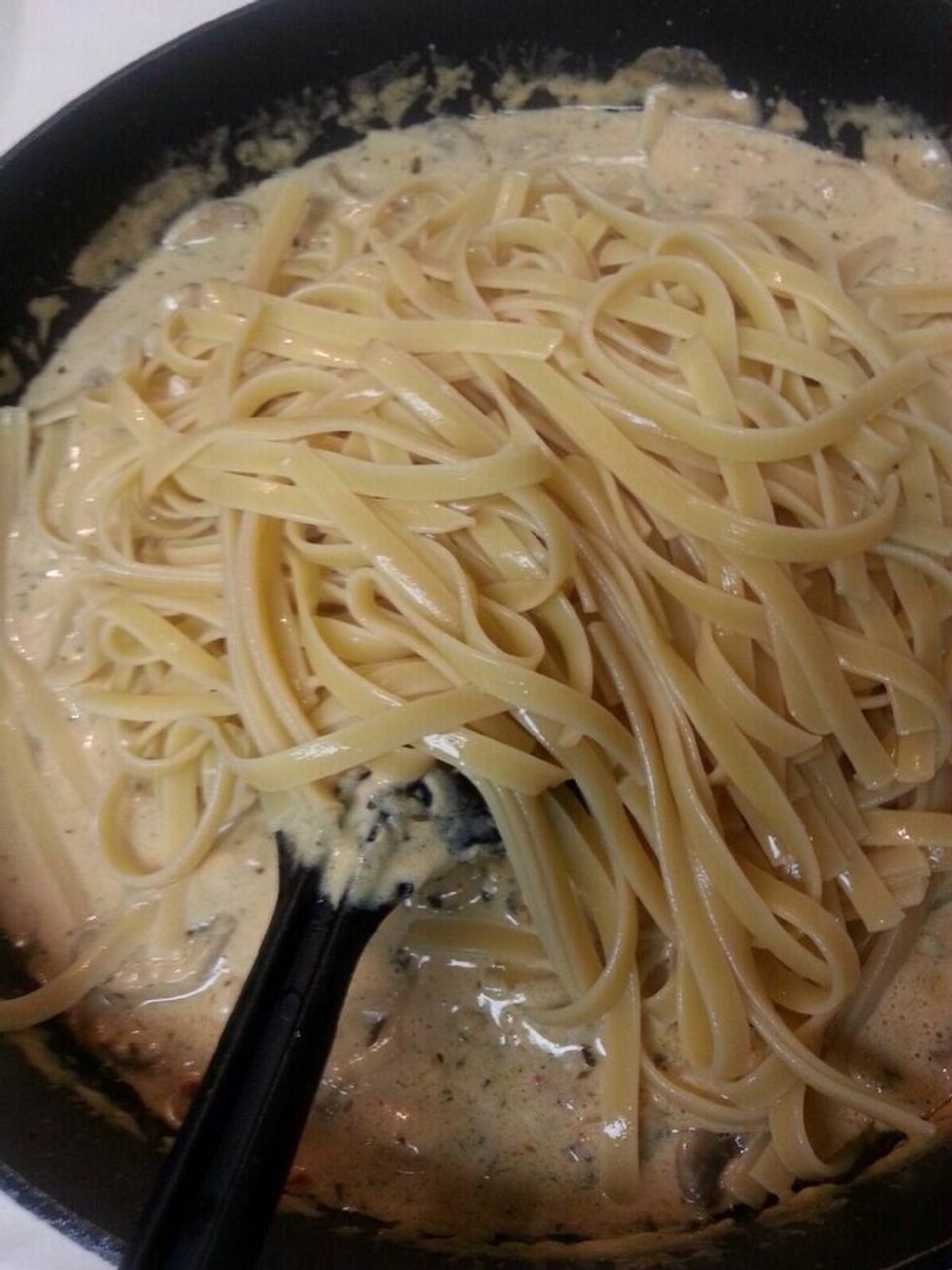 Add fettuccine noodles