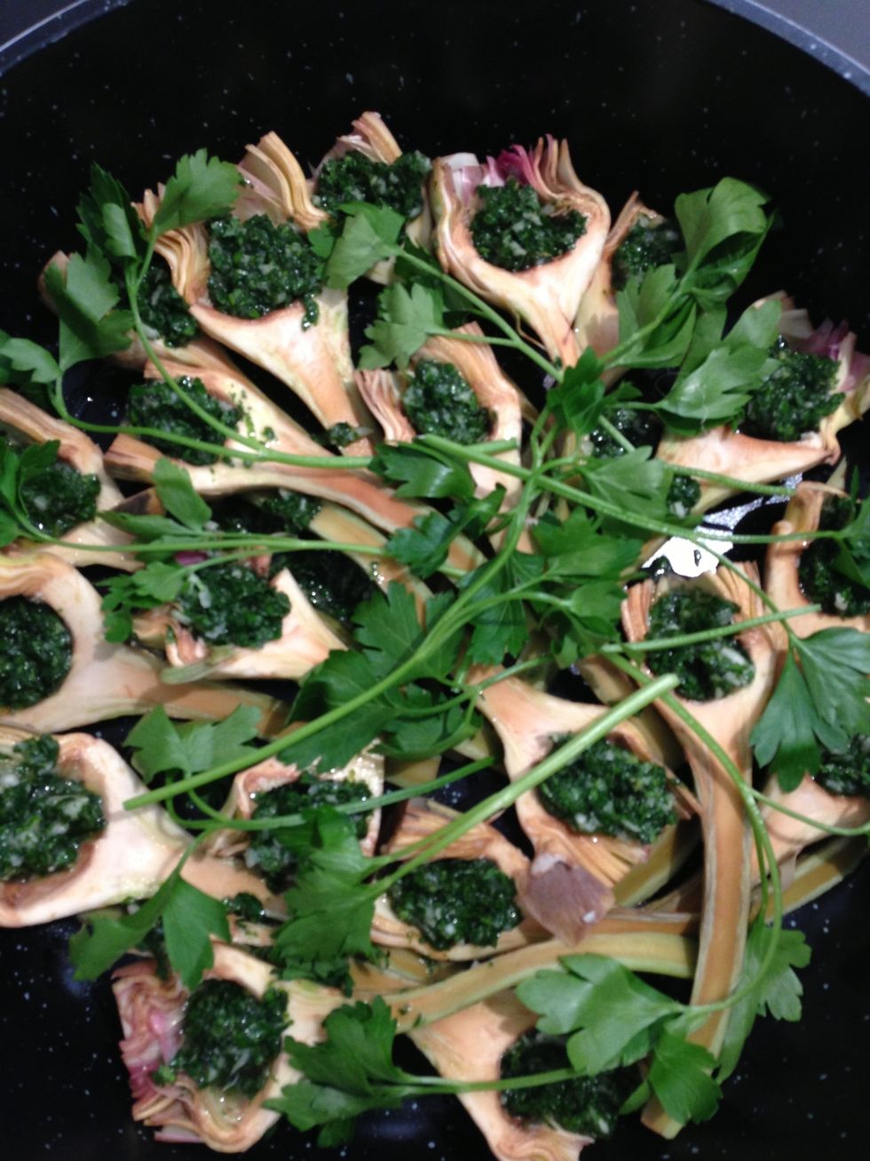 Add few branches of parsley. Optional