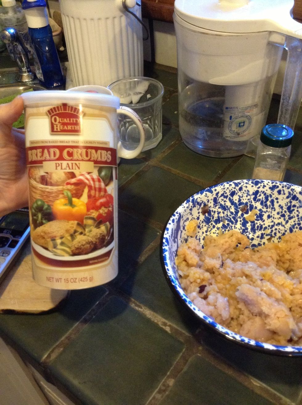 Add filler breadcrumbs or rice, mashed potato, carrot, oatmeal, sour cream, cheese, whatever you like