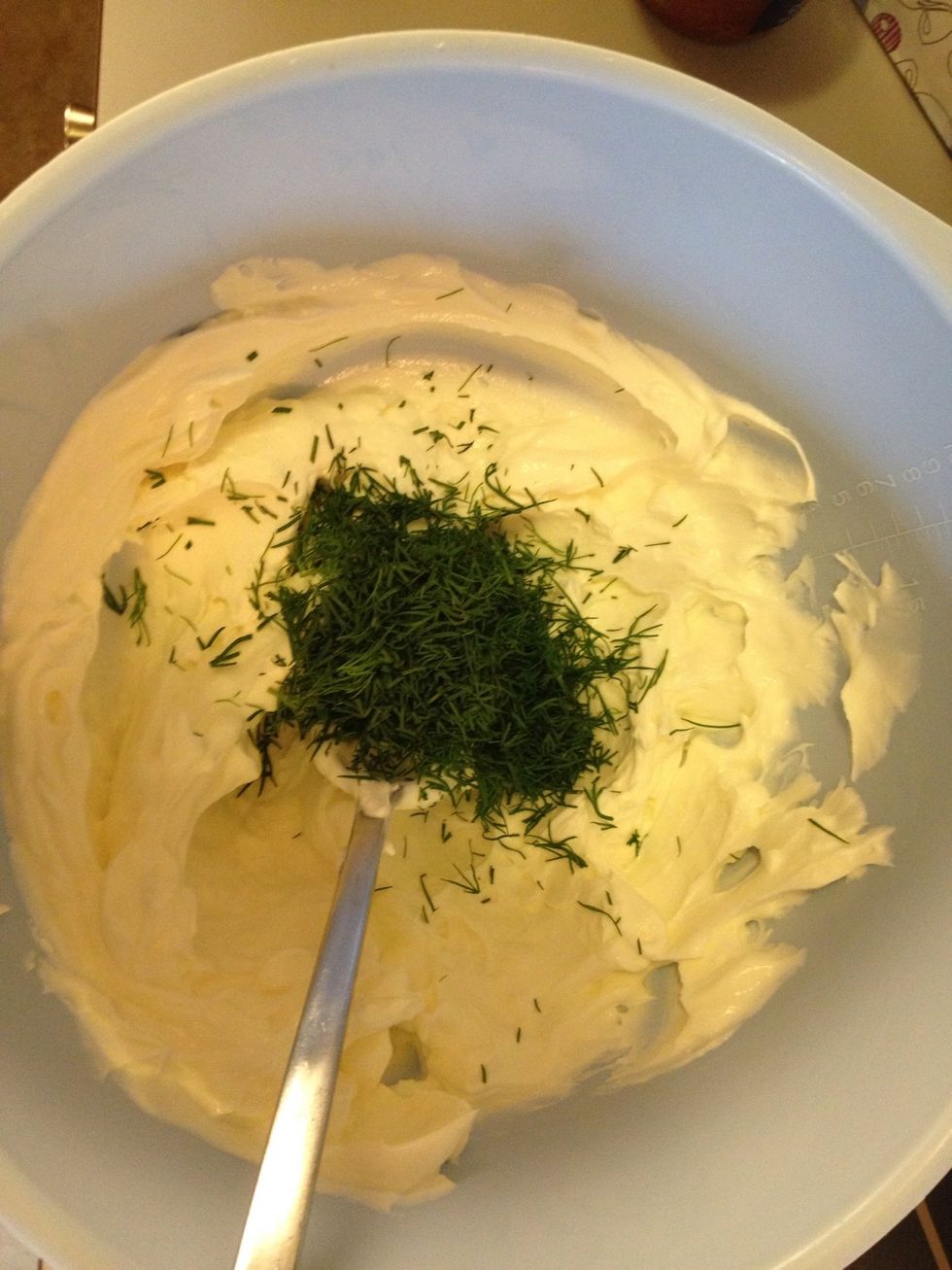 Add finely chopped dill.