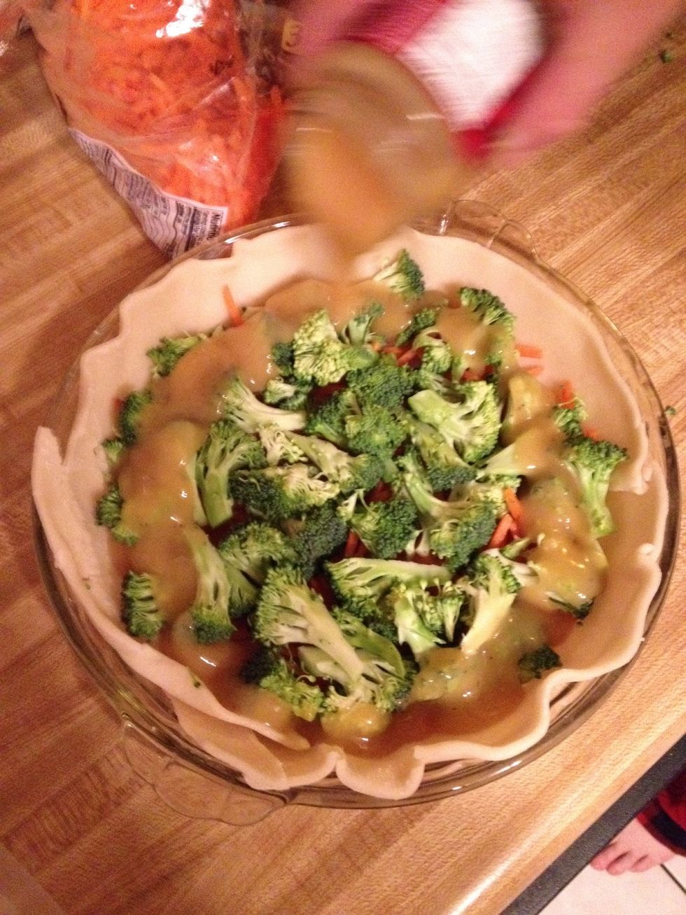 Add first jar of gravy.