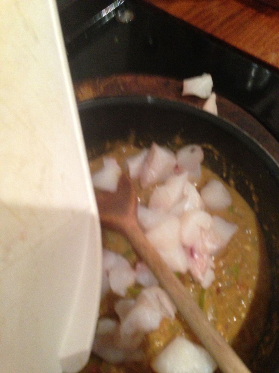 Add fish after 10 minutes