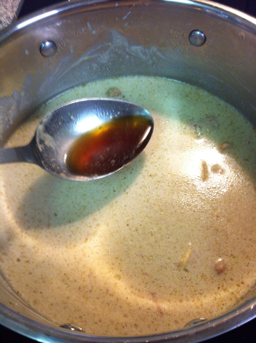 Add fish sauce and taste it