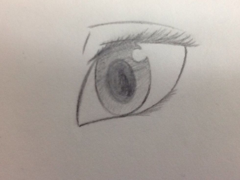 Add/fix any little details and mistakes and voil\u00e0! You have an eye! (Good job, you're awesome!)