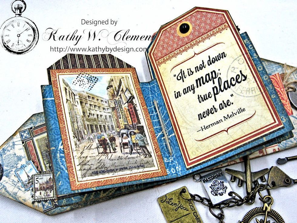 Add flat back pearls to tag tops if desired.