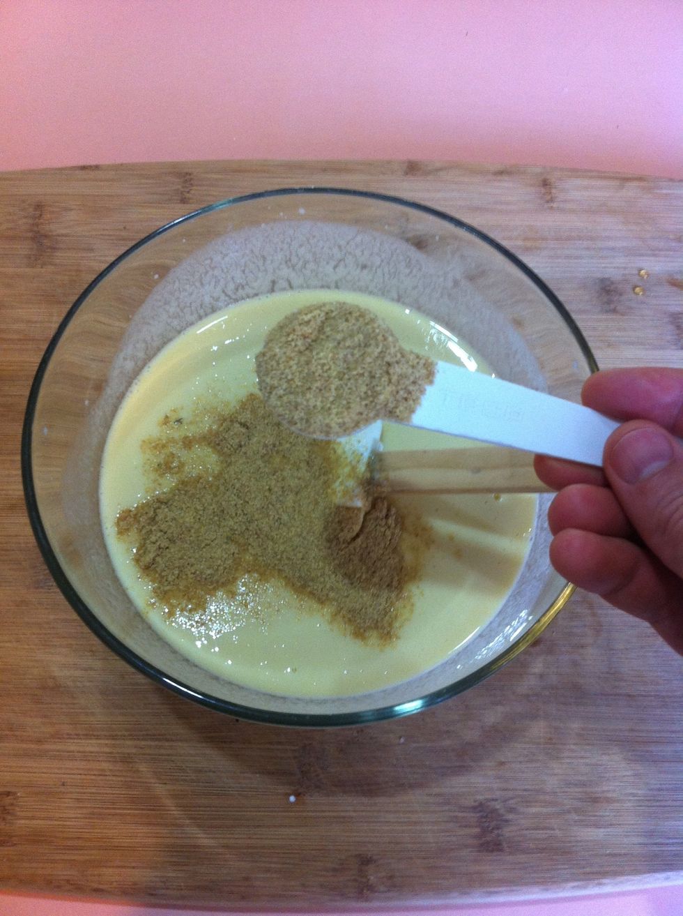 Add flax and mix well.