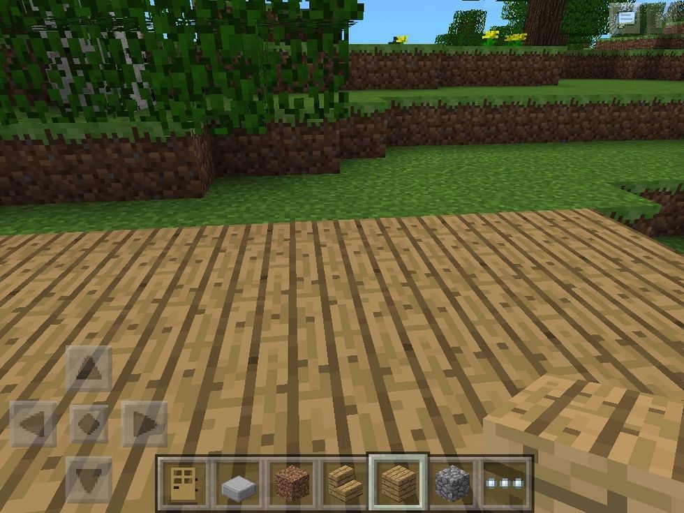 Add floor length of 8 blocks and width 6 blocks