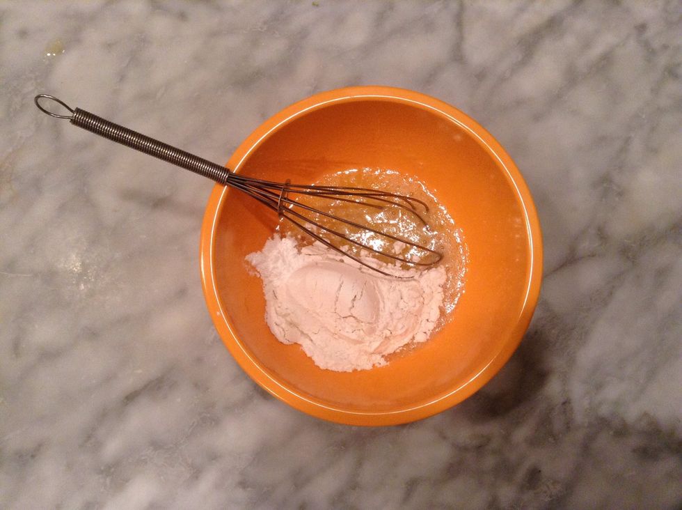 Add flour and baking powder