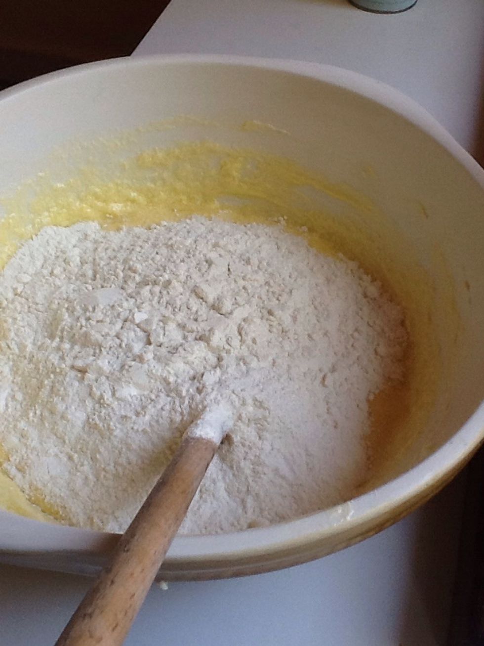 Add flour and baking powder